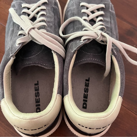 Diesel Gray Suede & Leather Sneakers 7 - Picture 5 of 8